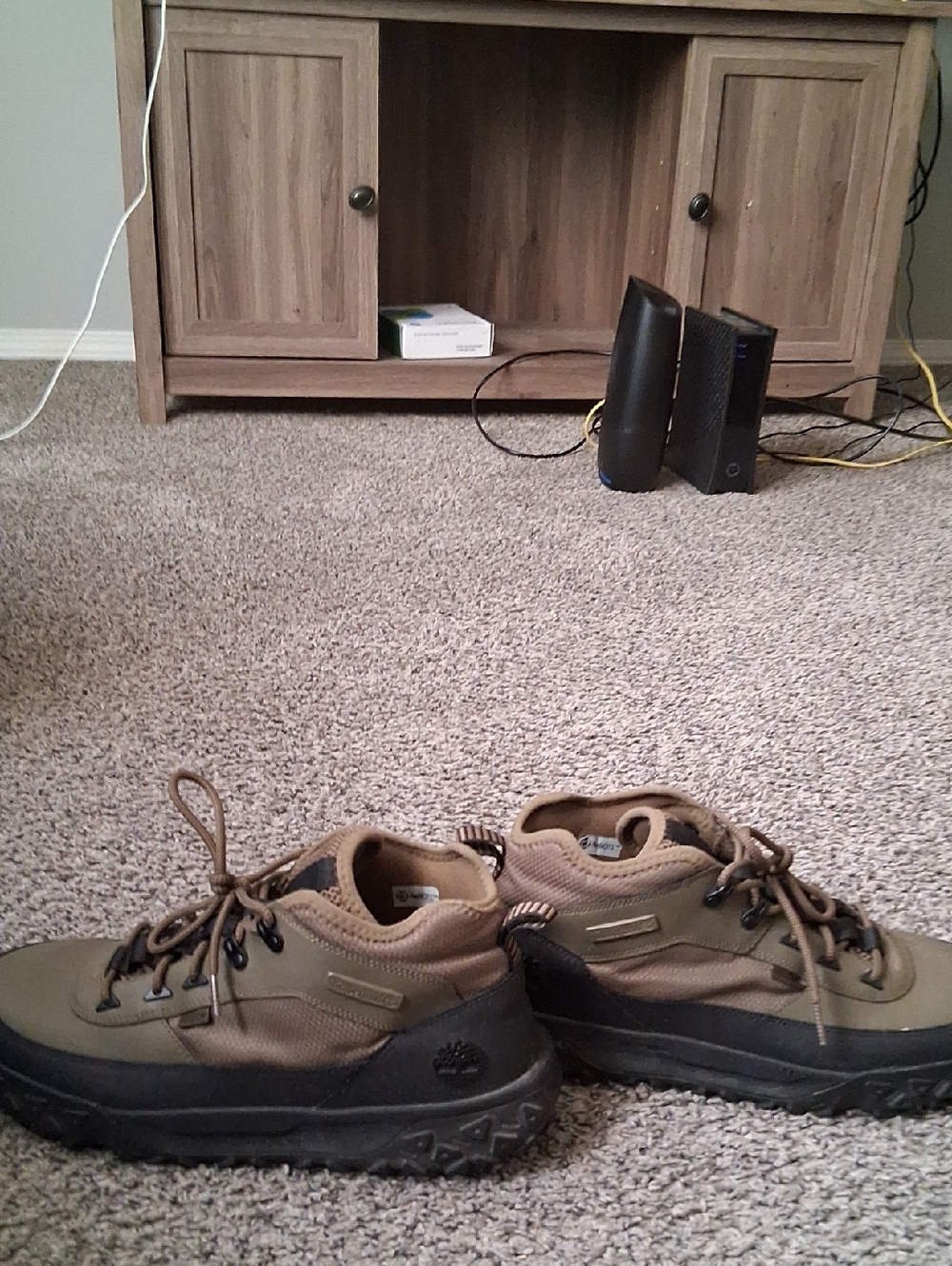 Timberland Olive Green and Black Men's Trail Boots
